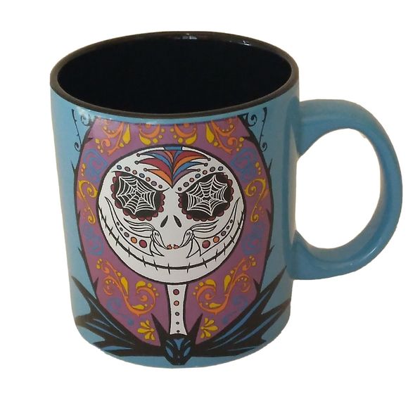 Disney Nightmare Before Christmas Day Of The Dead Sugar Skull Jack & Sally Mug - Picture 1 of 4